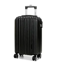 Валіза полікарбонат малий (S) під ручну поклажу Airtex 623 35л 55x35x20см Чорний (Black)