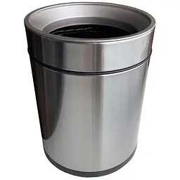 Відро для сміття кругле без кришки Jah 12 л 21.1x21.1x33 см срібний металік (JAH351 silver) - мініатюра 2