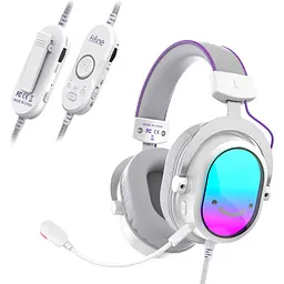 Ігрові навушники Fifine H16 RGB 7.1 White [161114]