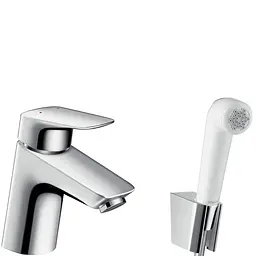 Змішувач з гігієнічною лійкою Hansgrohe Logis EcoSmart 71290000, Хром