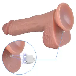 Фалоімітатор Erospace Natural Play D6 22 см тілесний - мініатюра 8