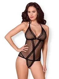 Сексуальне боді Obsessive 876-TED-1 S/M чорний - мініатюра 2