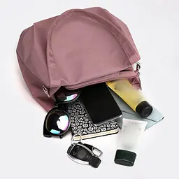 Сумка жіноча нейлонова з додатковою ручкою Italian Bags Wow 23x13x20x21 Рожевий (id_342) - мініатюра 3