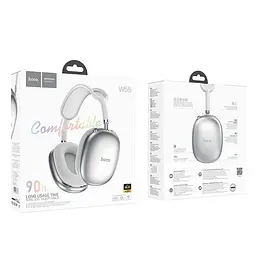 Бездротові накладні навушники HOCO W55 Pleasing BT headphones сріблястий - мініатюра 2