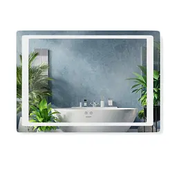 Дзеркало Kroner KRP Spiegel HR2 - 10070 з LED-підсвічуванням та антизапітнінням CV030035, Білий