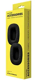 Амбушюри Fabric+memory foam до HATOR Hypergang HTA-805/810/830/840/850 Black 2шт. (ACC-106) - мініатюра 2