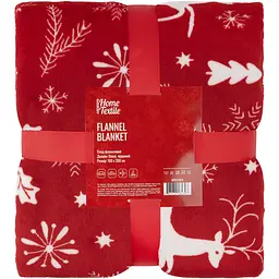 Плед Ardesto Christmas Flannel 160х200 см 100% поліестер олені червоний pbe0050481
