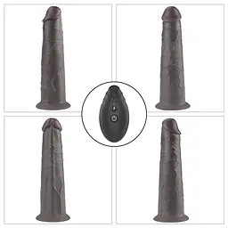 Вібратор Lovetoy Dual-Layered Silicone Nature Cock 8.0'' 20.5 см (чорний) - мініатюра 10