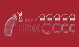 Пояс вірності для чоловіків ManCage 03 Chastity Cage 12 см прозорий - мініатюра 5