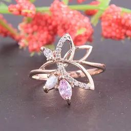 Каблучка з червоного золота 18 K-0216