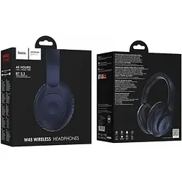 Навушники Hoco W45 Enjoy BT Headset Bluetooth до 46 годин повнорозмірні сині 6942007601207 - мініатюра 4