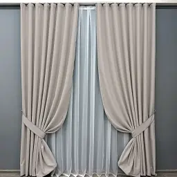 Комплект штор VR-Textil Scandi блекаут 2 шт 100x270 см світло-бежевий (1901ш) - мініатюра 2