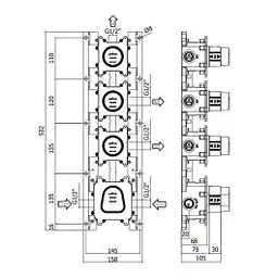 Термостат для душу/ванни Paffoni Modular Box chrome MDE019CR+MDBOX019, Хром - мініатюра 12