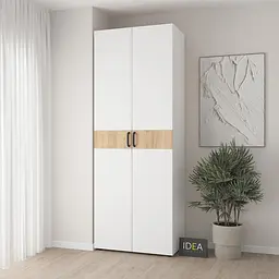 Шафа для одягу з однією штангою С-8.4 Білий/Білий Idea
