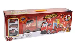 Іграшковий автовоз пожежний паркінг та машинки Fire Rescue Transporter ZH613