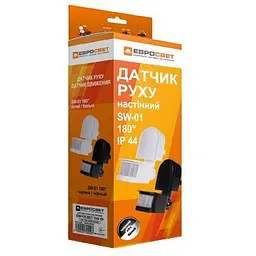 Датчик руху Євросвітло настінний SW-01 180° чорний (40943) - мініатюра 8