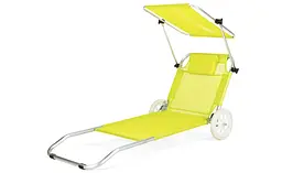 Шезлонг лежак Outtec Sun з дашком жовтий - мініатюра 3