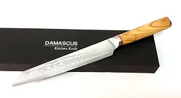 Ніж слайсер Damascus DK-OK 4003 AUS-10 дамаська сталь 67 шарів лезо 20 см