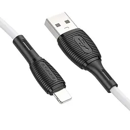 Дата кабель Borofone BX86 Advantage USB to Lightning (1m) White - мініатюра 4