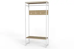Вішалка модульна підлогова Ferrum-decor Треліс 14 180x90x38 білий ДСП Дуб Сонома 16мм (FRD-104352) - мініатюра 4