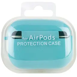 Силіконовий футляр з мікрофіброю для навушників Airpods Pro 3 Бірюзовий / Marine Green - мініатюра 5