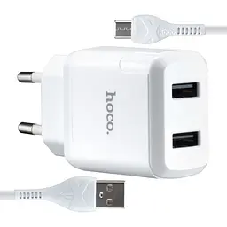 МЗП Hoco N7 Speedy dual port charger set Micro ( EU ) White