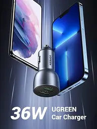 Зарядний пристрій автомобільний Ugreen CD213 2 порти USB-A 36 W (10144) - мініатюра 5