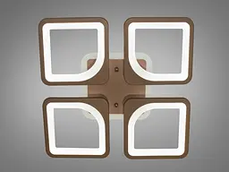 Світильник стельовий LED Diasha S8060/4CF, 80W, 3200K-6000K, коричневий метал, сучасний стиль - мініатюра 2