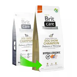 Сухий корм Brit Care Dog Hypoallergenic Dog Show Champion для виставкових собак, з лососем і оселедцем, 12 кг - мініатюра 9