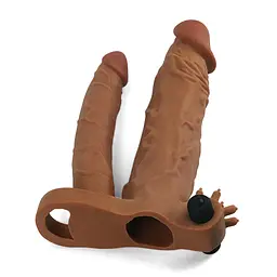 Насадка на пеніс Lovetoy Pleasure X-Tender Series, 19.8 см (коричневий) - мініатюра 6