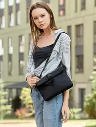 Сумка жіноча Sambag Dalas чорна 20 х 25 х 4 см (70301065) - мініатюра 6
