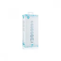 Скляний ділдо у вигляді намистин Gildo Glass Dildo No. 19, 17х3.3 см (прозорий) - мініатюра 3