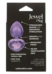 Анальна пробка Calexotics Diamond Heart Plug S, 6 см (фіолетовий) - мініатюра 6