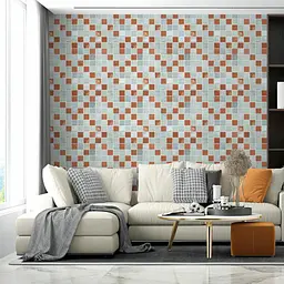 Панель стінова Sticker Wall 3D 700х700х4мм Мозаїка коричнева SW-00002012 - мініатюра 5