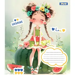 Набір зошитів 1 Вересня Free and Happy А5 в косу лінію 12 аркушів 25 шт.(768234) - мініатюра 2