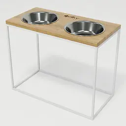 Hollky Base XL40 — миски на підставці для великих собак (2 × 1,8 л, висота 40 см) - мініатюра 2