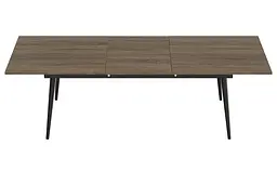 Стіл журнальний трансформер Dandi Small Ferrum-decor 45x120(160)x60 Чорний метал ДСП Дуб Сонома Трюфель 16 мм (FRD-106789) - мініатюра 6