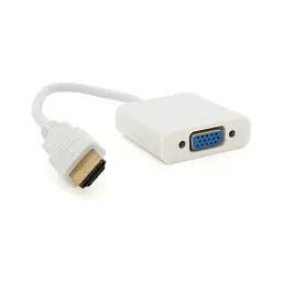 Перехідник HDMI M to VGA F 0.1m 4K/2K white Voltronic (YT-C-HDMI(M)/VGA(F)-W)