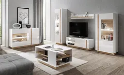 Полиця Perfect Home Арко / Arco 138 Білий глянець/дуб грандсон (PFH-091039) - мініатюра 5