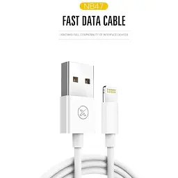 Кабель XO NB47 USB A - Lightning 2.0 білий - мініатюра 3