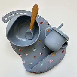 Міні-набір посуду для дитини img_e0555 Y18 сірий силіконовий