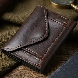 Зручний чоловічий гаманець у три складання Grande Pelle 16787 темно-коричневий - мініатюра 5