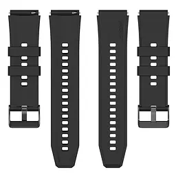 Ремінець для Samsung Galaxy Watch 5 Pro 45mm - чорний ширина кріплення 20мм силікон Watchbands GT (W45-3WB57315849) - мініатюра 5