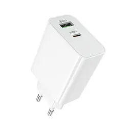 Мережевий зарядний пристрій BOROFONE BA108A Stellar PD30W+QC3.0 charger (EU) Білий