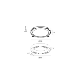 Стельова люстра Skarlat RSL74107 10×3W BK 4000K - мініатюра 2