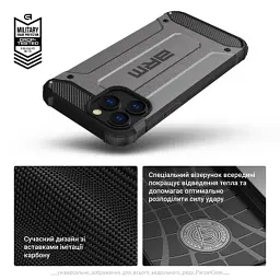 Чохол до мобільного телефона Armorstandart Panzer Samsung S24 Plus Grey (ARM75614) - мініатюра 6