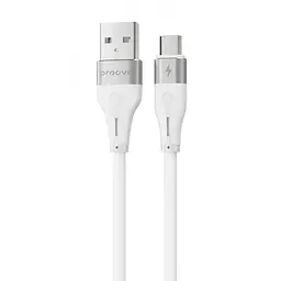 Кабель Proove Soft Silicone USB to Micro USB 2.4A (1m) white