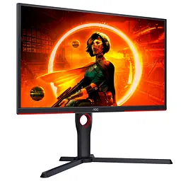Монітор TFT 24.5 AOC 25G3ZM/BK, VA, 240Гц, 0,5мс, 2х HDMI, DP, USB-hub, HAS, Pivot, чорний - мініатюра 2