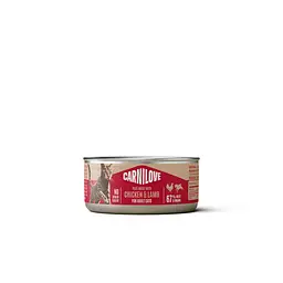 Вологий корм для котів Carnilove Chicken & Lamb паштет курка і ягня банка 100 г