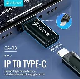 Перехідник Celebrat CA-03 OTG Adapter Lightning to Type-C Connector - мініатюра 5